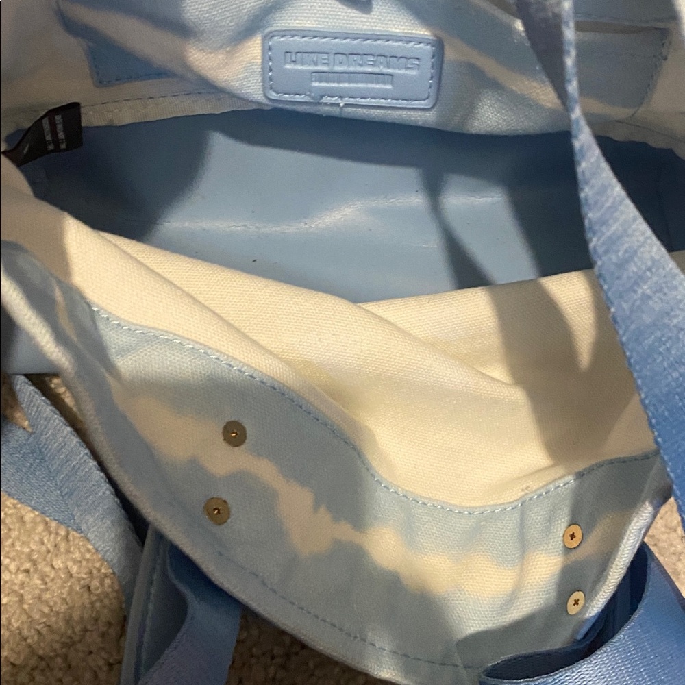 Like Dreams Blue and White Tote Bag - Picture 5 of 5